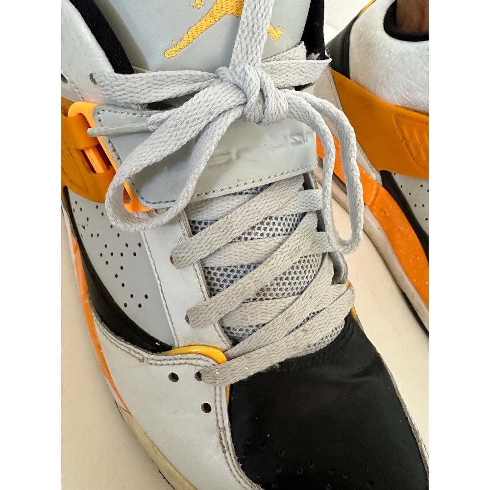 Jordan Flight 45 2014 Pure Platinum Atomic Mango 644846-016 Men's Size 12 - Picture 11 of 15